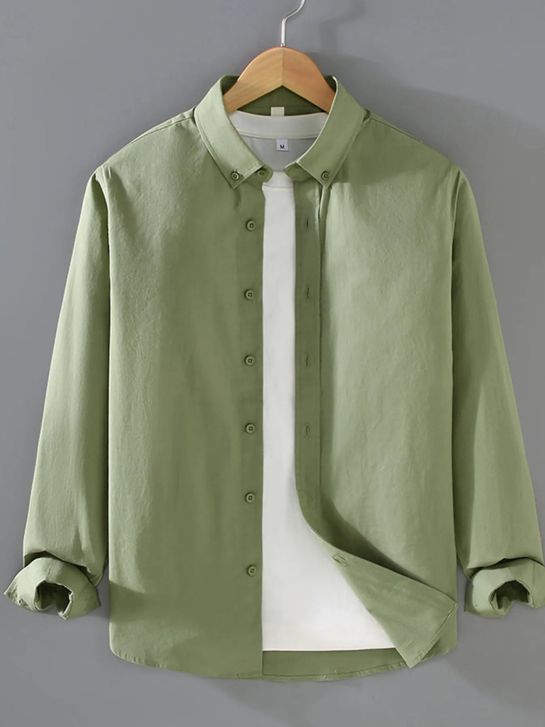 Men's Plus Size Button Up Long Sleeve Shirt