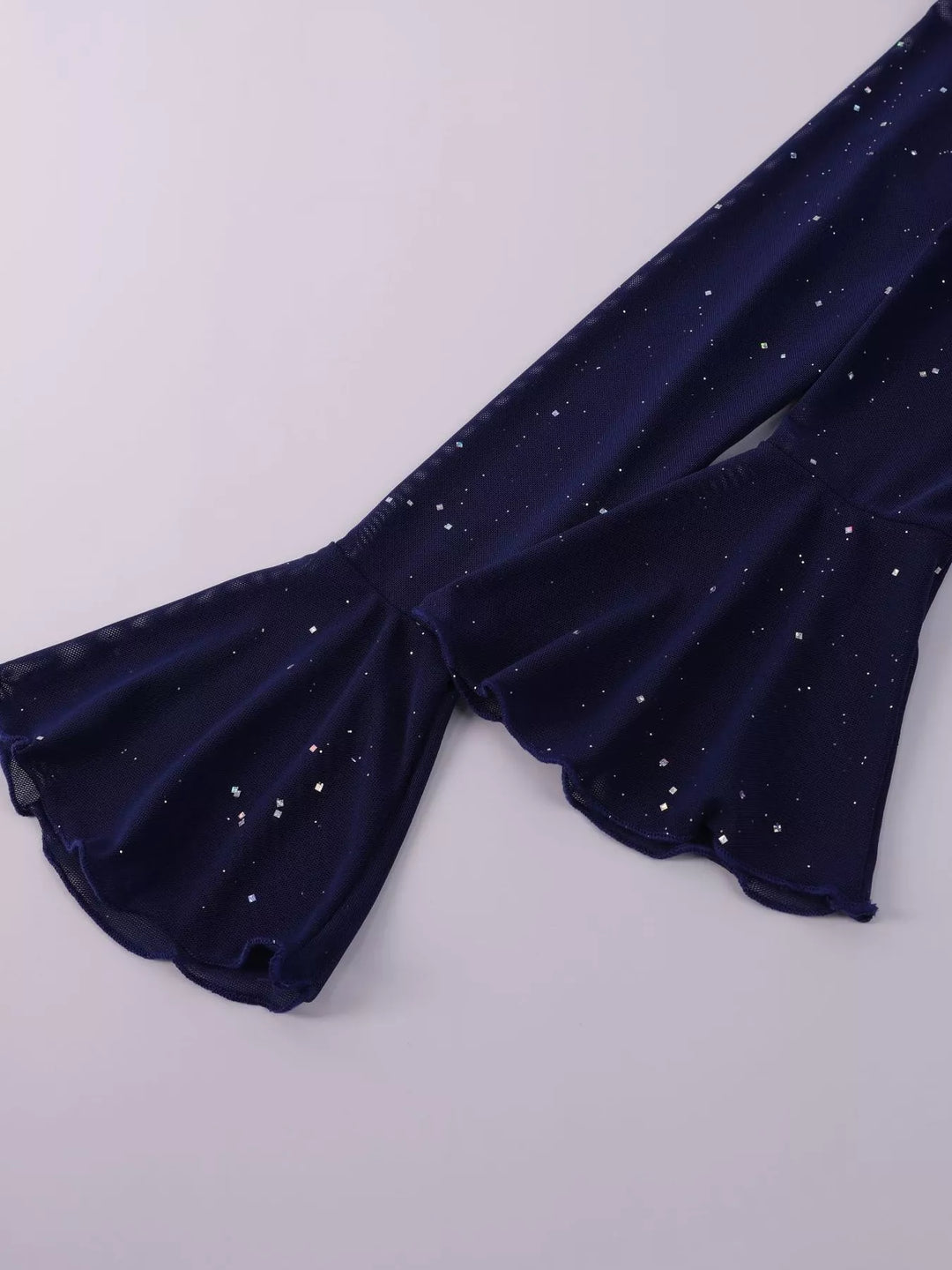 Glitter Off-Shoulder Maxi Dress