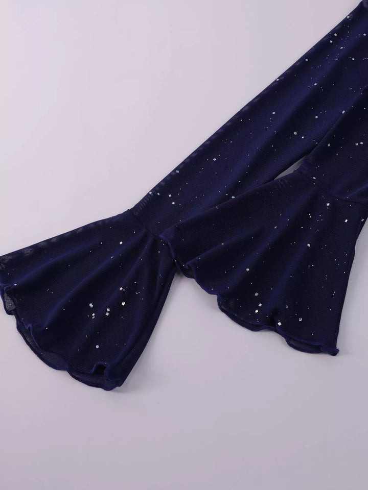 Glitter Off-Shoulder Maxi Dress