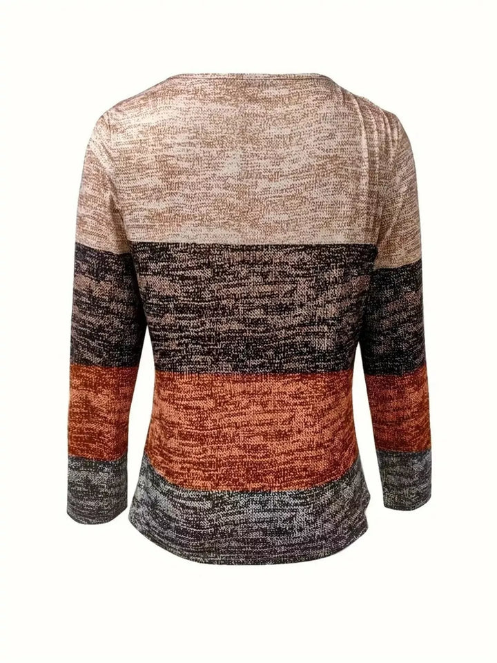 Quarter Zip Color Block Top