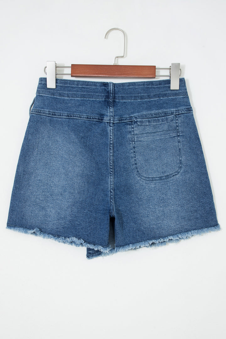 Ashleigh Blue Wrapped Tied Waist Denim Skort