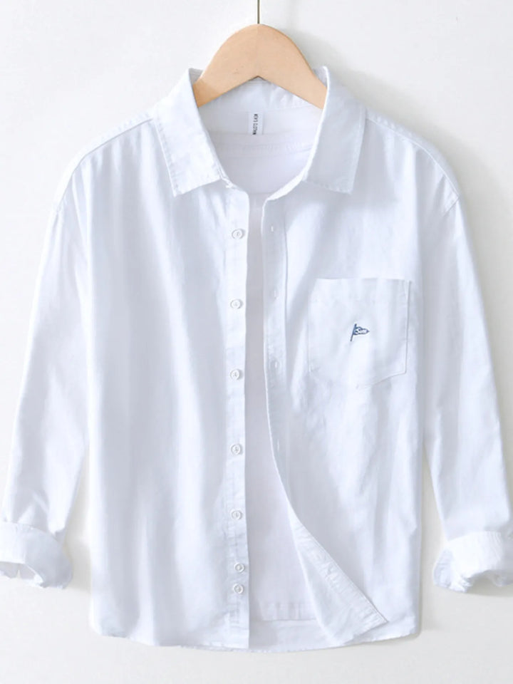 Men's Striped Button Up Long Sleeve Shirt