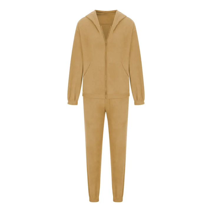 Zip Up Long Sleeve Hoodie and Joggers Set