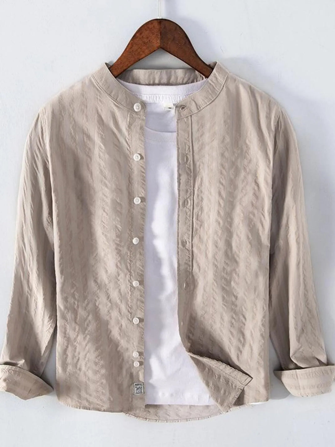 Men's Plus Size Button Up Long Sleeve Shirt