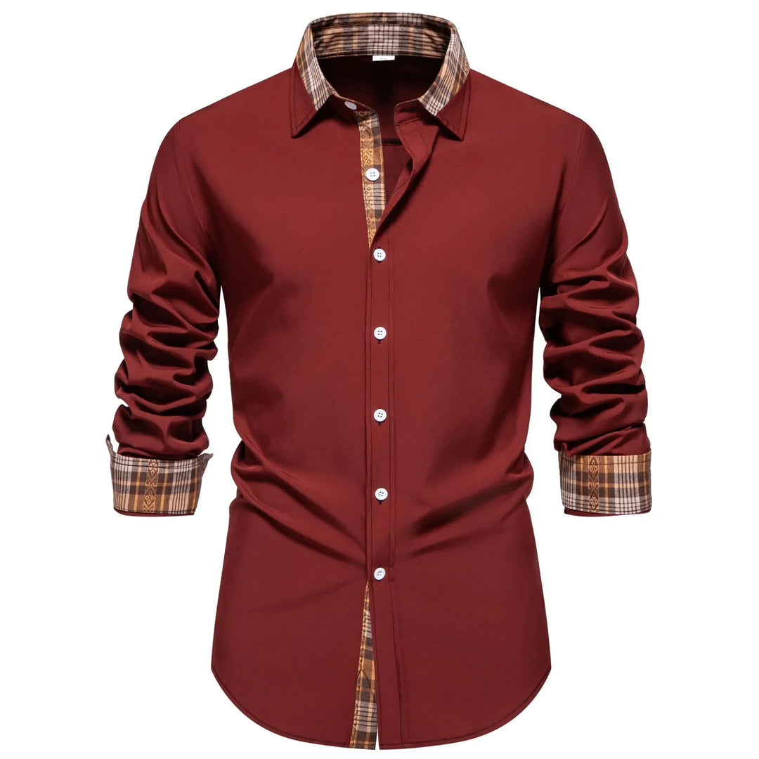 Men's Plus Size Plaid Collar Button Down Shirt
