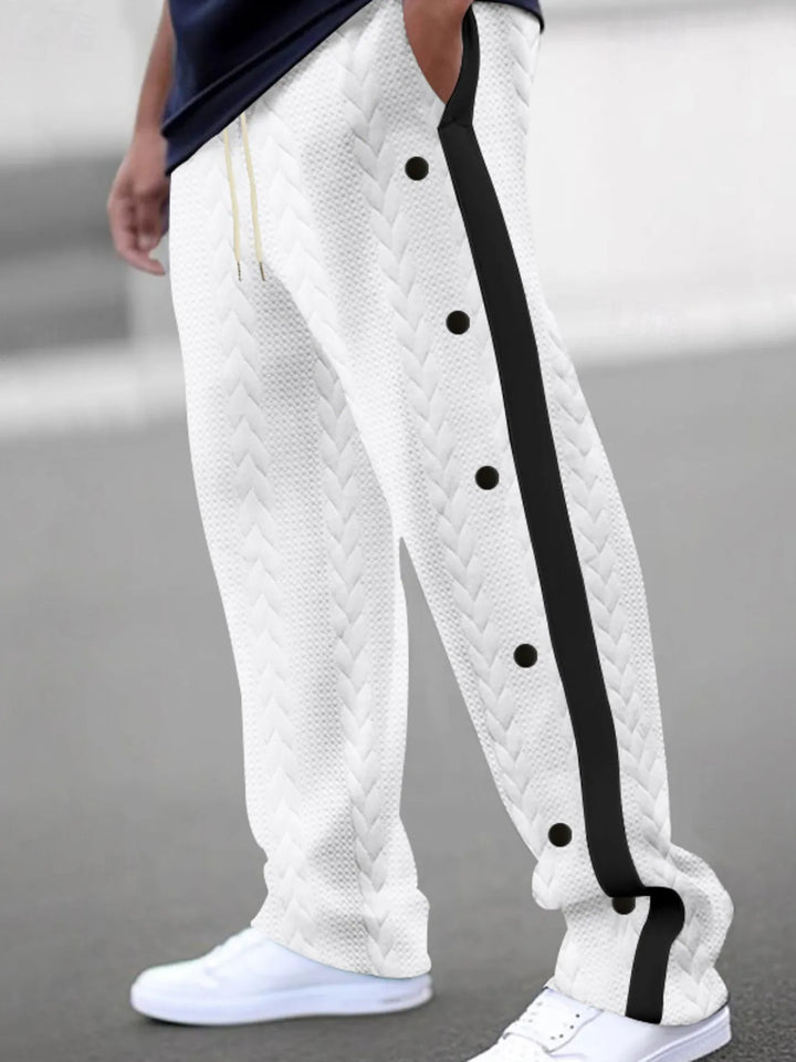 Men's Full Size Textured Drawstring Pants Plus Size