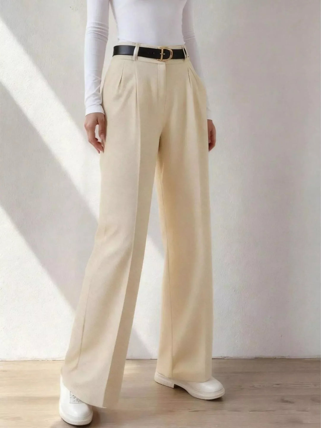 High Waist Wide Leg Dress Pants