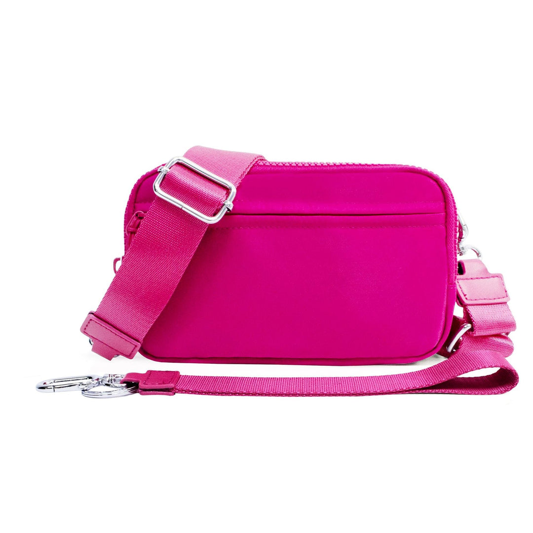 Mens Double-Layer Polyester Waterproof Crossbody Waist Bag