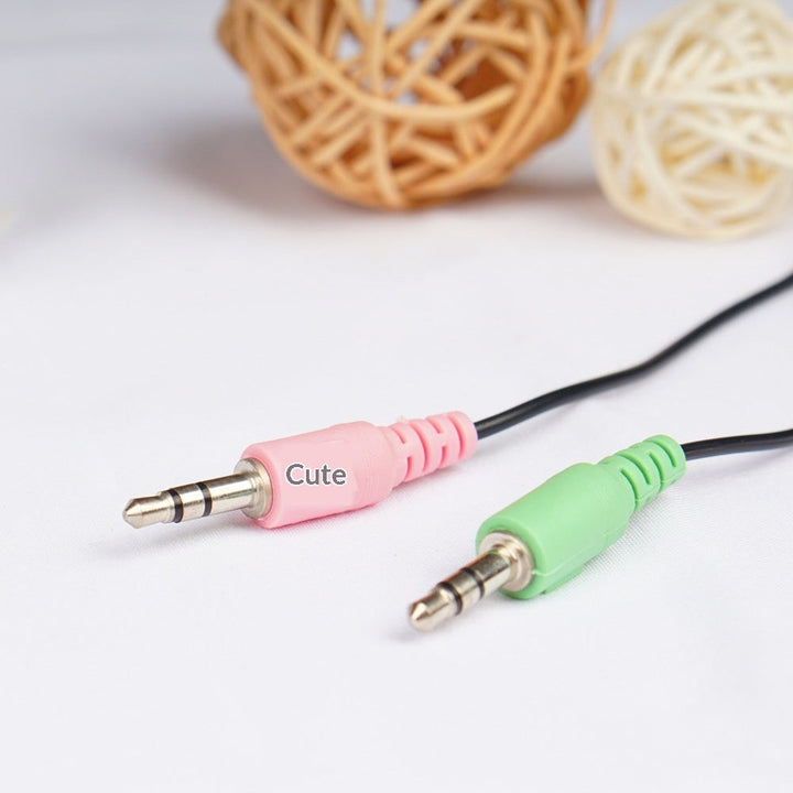 Computer Splitter Cable 1-to-2 Microphone Adapter Cable