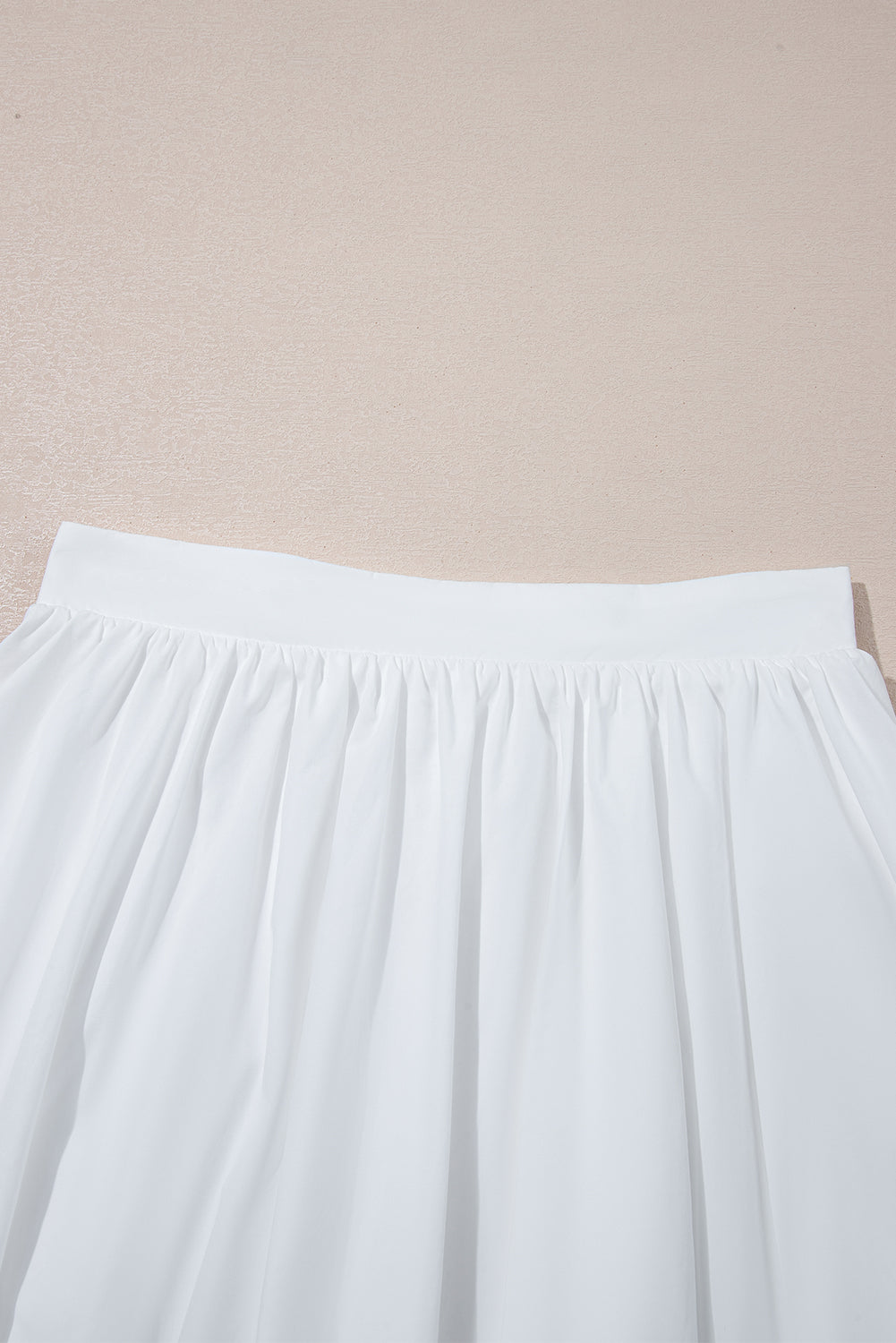 White Bubble Mini Skirt with Pockets