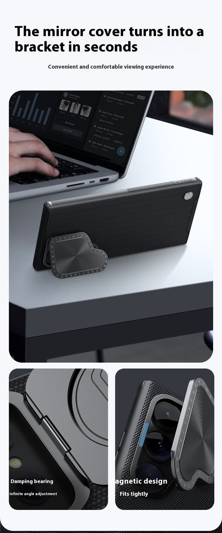 Magnetic Phone Case Lens Bracket Privacy Protective Sleeve