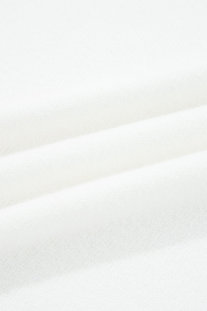 White MERRY Letter Pattern Christmas Raglan Sleeve Sweater