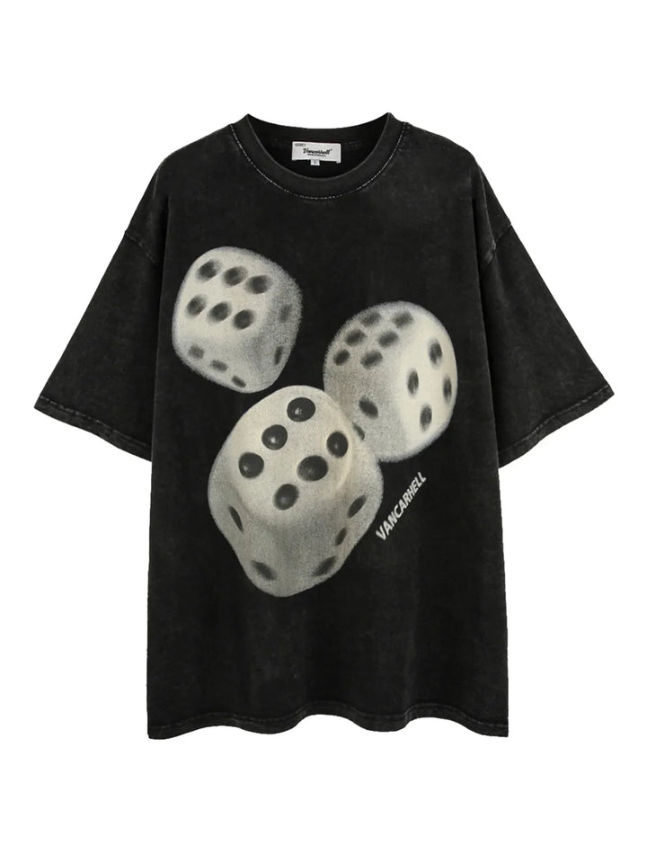 Men's Oversized Graphic Round Neck T-Shirt