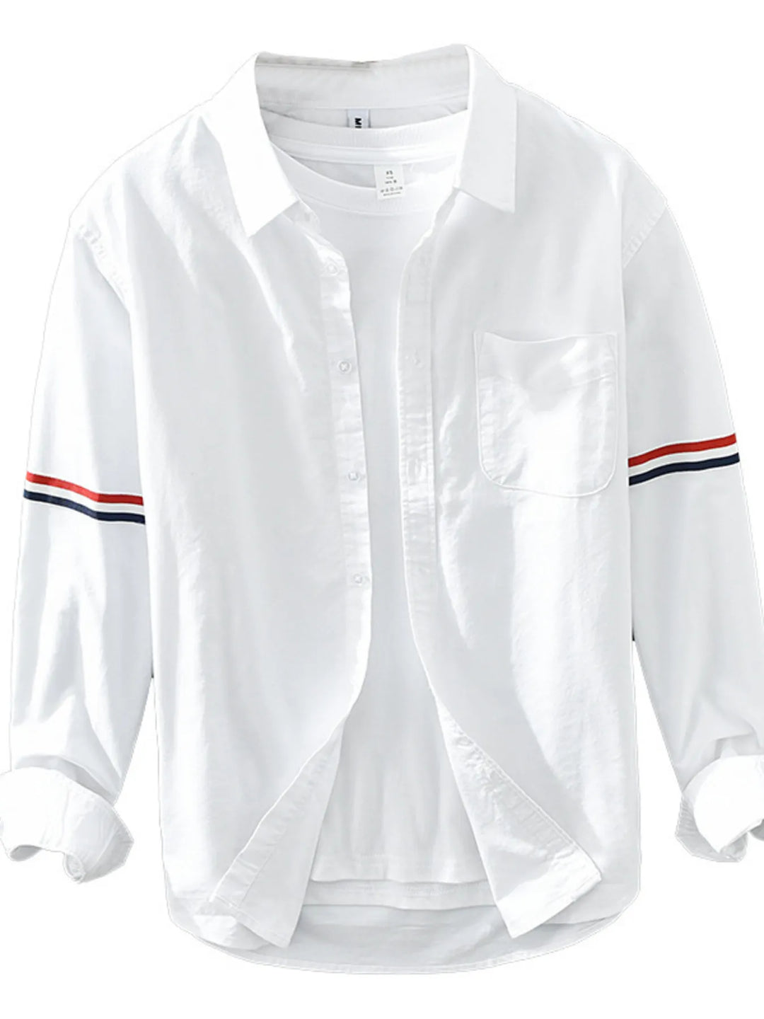 Men's Plus Size Long Sleeve Button-Up Shirt