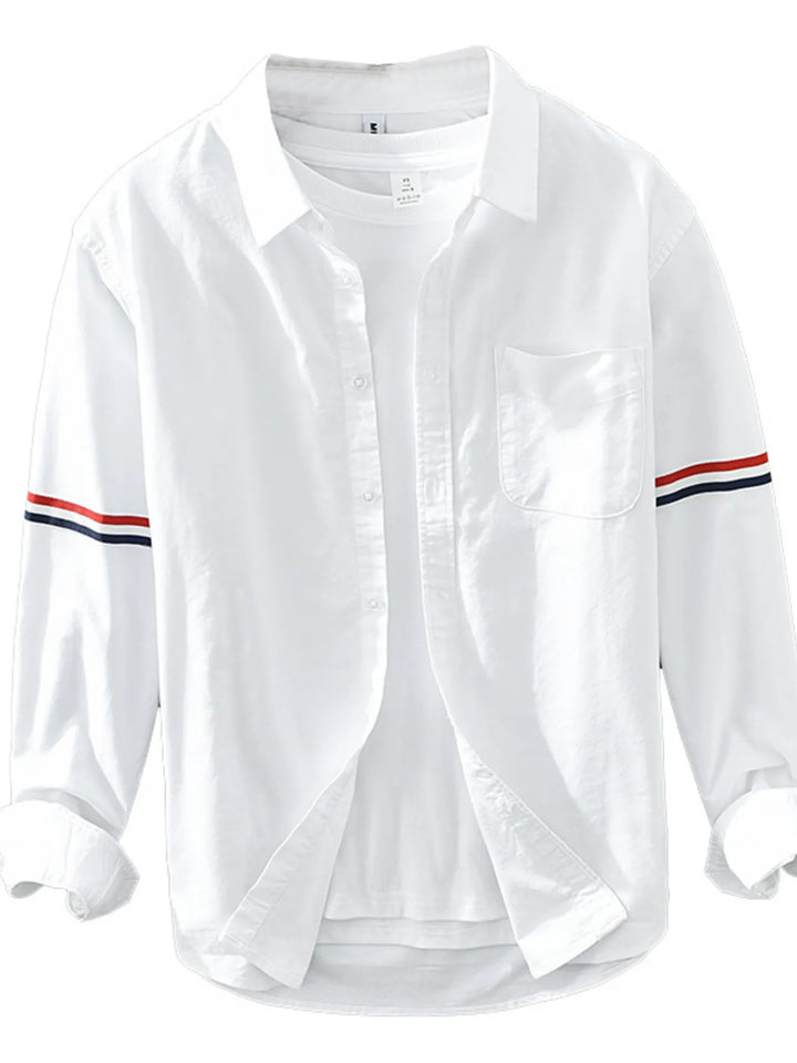 Men's Plus Size Long Sleeve Button-Up Shirt