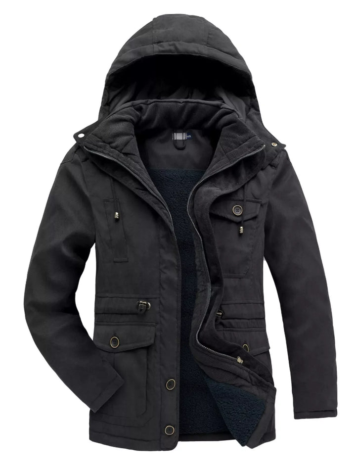 Men's Winter Hooded Zip Up Jacket