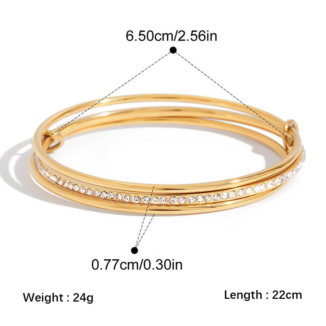 High-end Stainless Steel Zircon Bracelet That Wont Fade