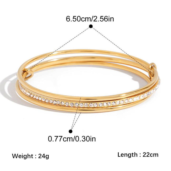 High-end Stainless Steel Zircon Bracelet That Wont Fade