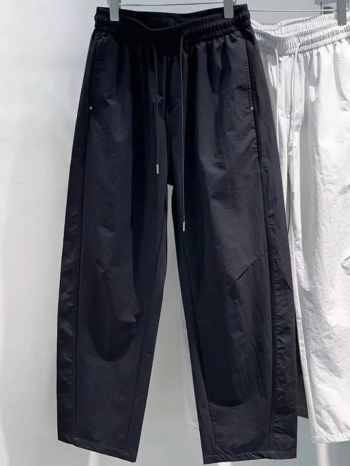Men's Plus Size Drawstring Wide Leg Pants