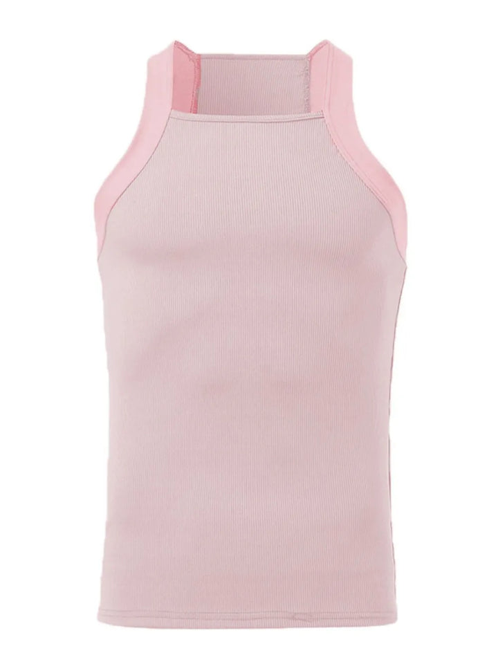 Men's Full Size Square Neck Wide Strap Tank Plus Size