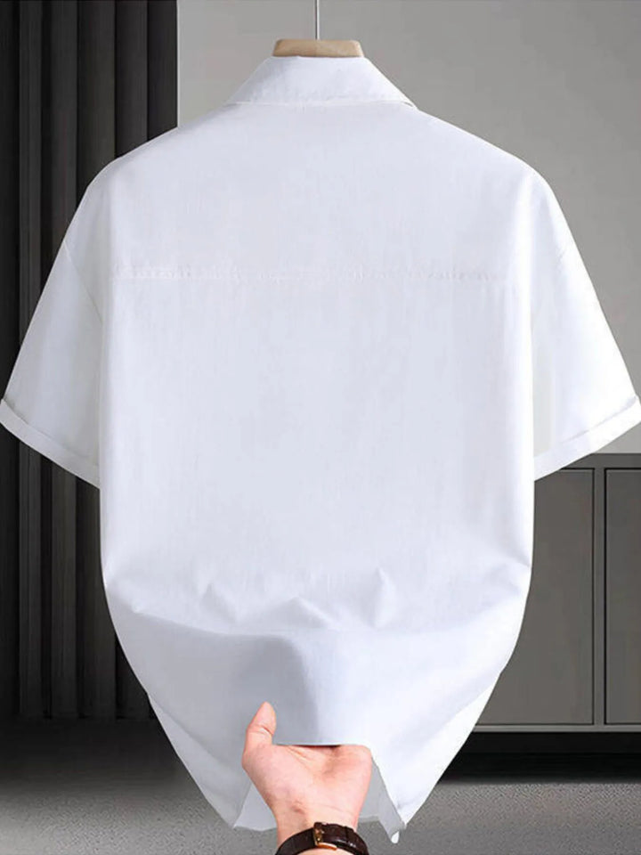 Men's Plus Size Button Up Short Sleeve Shirt