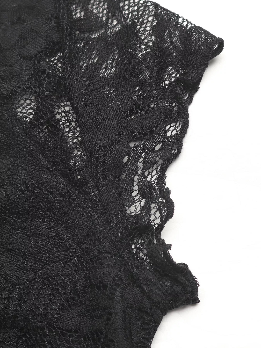 Lace V-Neck Slim Fit T-Shirt