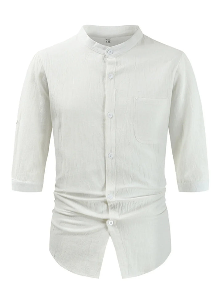 Men's Plus Size Button Down Half Sleeve Shirt
