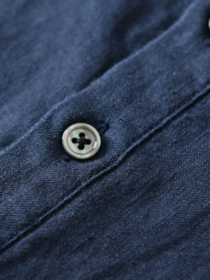 Men's Plus Size Casual Button Detail Shirt with Pocket