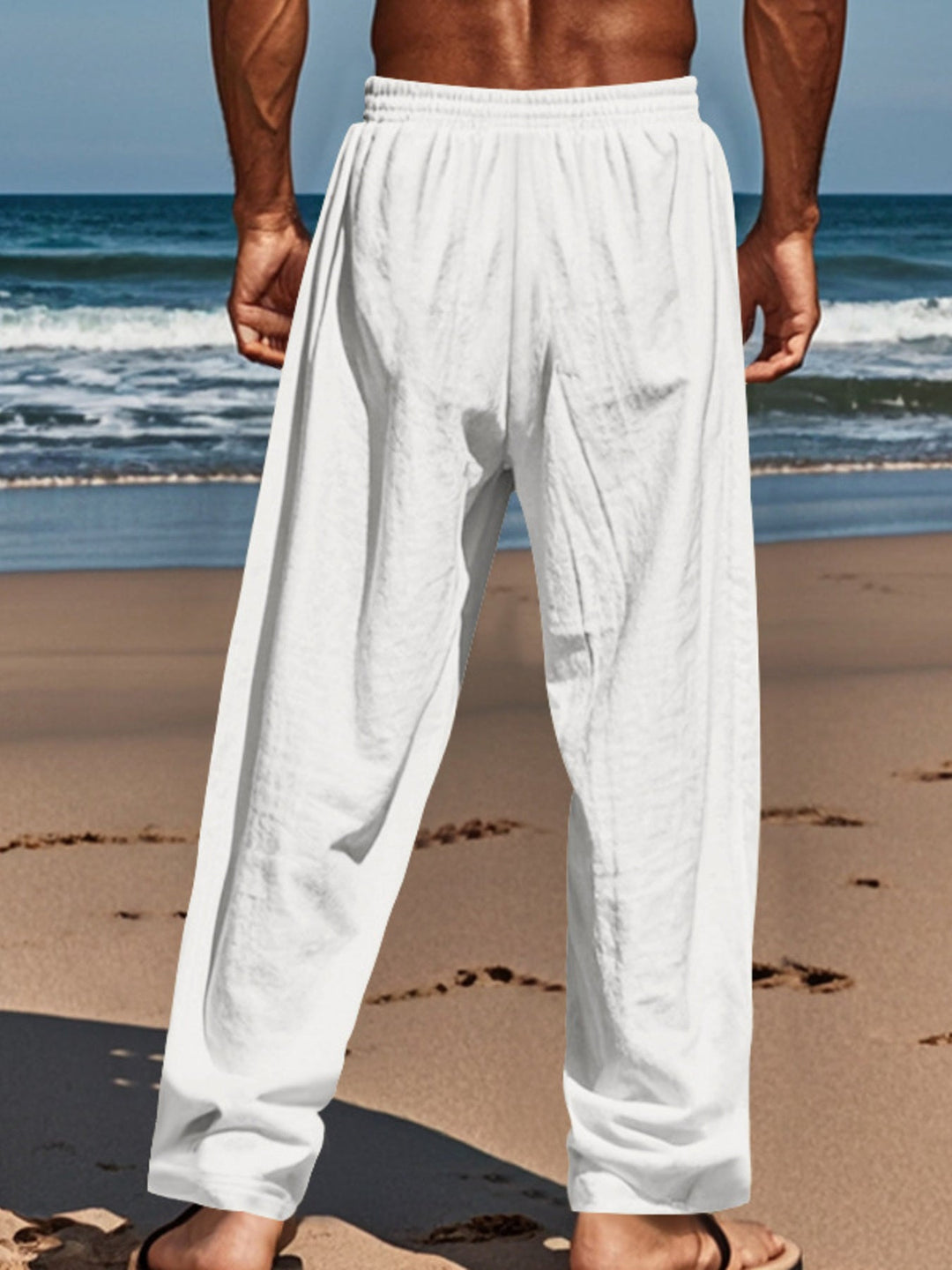 Men's Full Size Button-Fly Drawstring Pants Plus Size