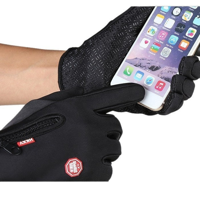 Fleece-lined Touchscreen Cycling Gloves