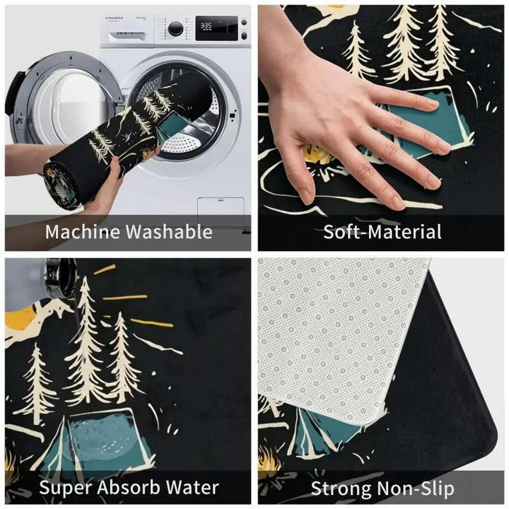 River Scenery Flocked Floor Mat Ground Protection Mat