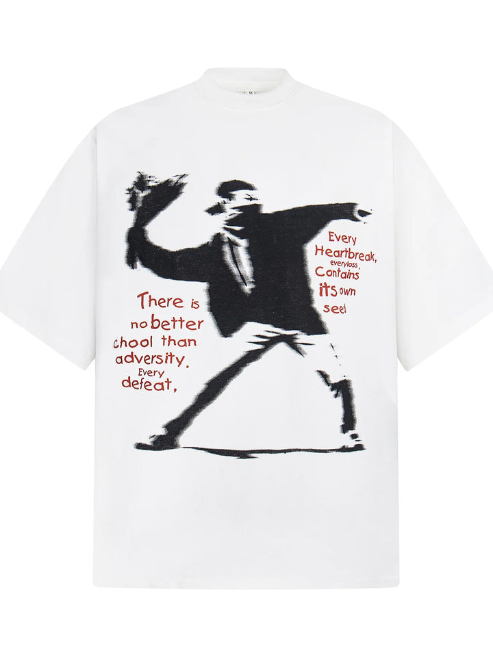 Men's Graphic Mock Neck Short Sleeve T-Shirt