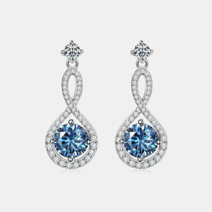 1 Carat Moissanite 925 Sterling Silver Earrings