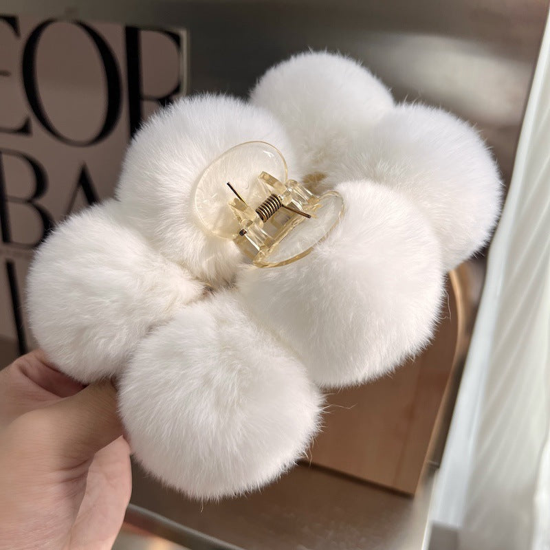 Korea Real Otter Hair Hair Clip Female