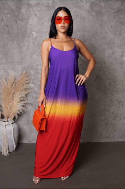 "Sunset at the Beach" Maxi Dress