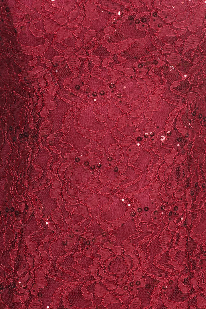 CLEARANCE - Eureka 2030J V-Neck Long Lace Gown Includes Jacket (Size 3XL)