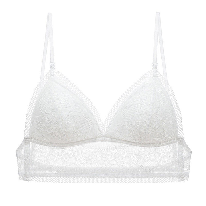 bralette French Sexy U-Shaped Beauty Back Underwear Women Wireless Thin Bra Invisible Backless Lace Triangle Cup Bra Summer