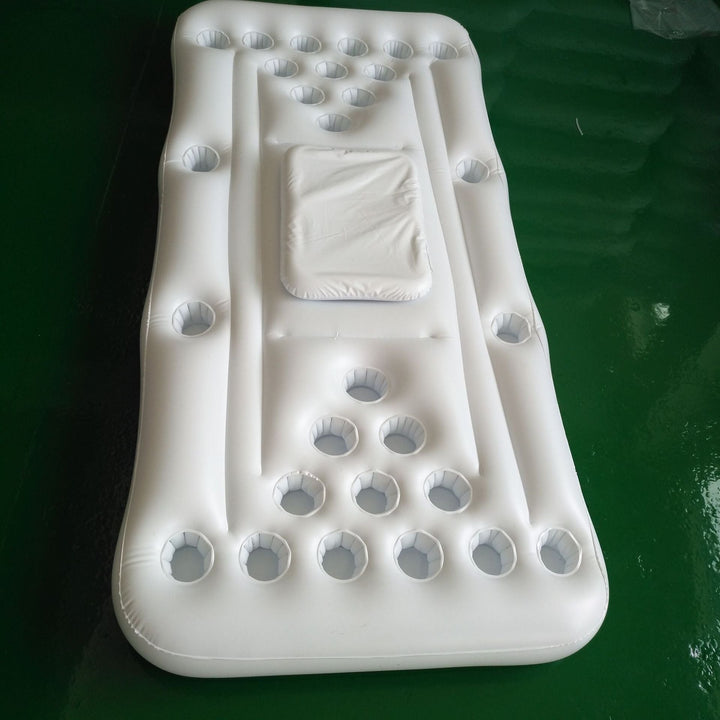 Inflatable Beer Pong Buoy. Pool Beer Pong inflatable mattress. inflatable drinking game
