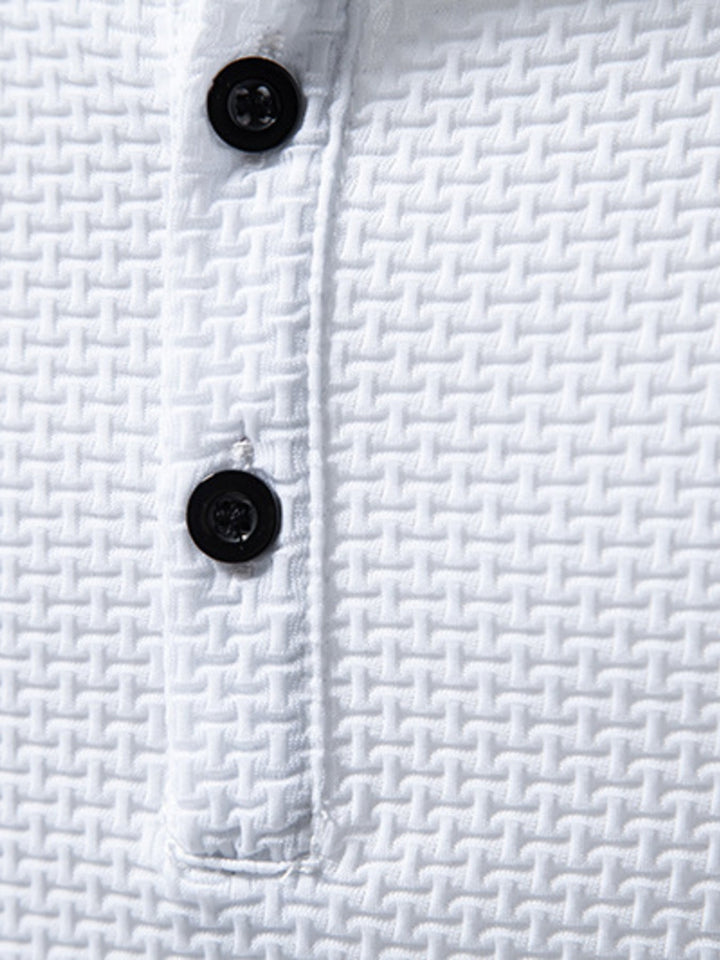 Men's Textured Henley Button Detail T-Shirt