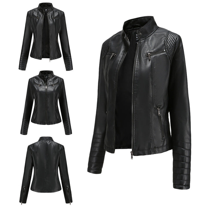 New Women Leather Clothing Women Spring Autumn Thin Motorcycle Clothing Size Leather Coat Short Chic Women Jacket
