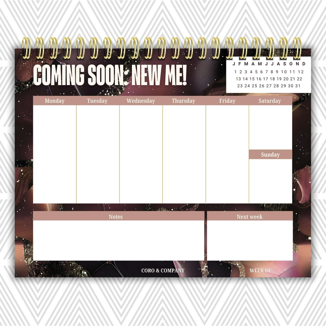Coming Soon: New Me Weekly Desk Planner | Undated Self-Love Weekly Planner