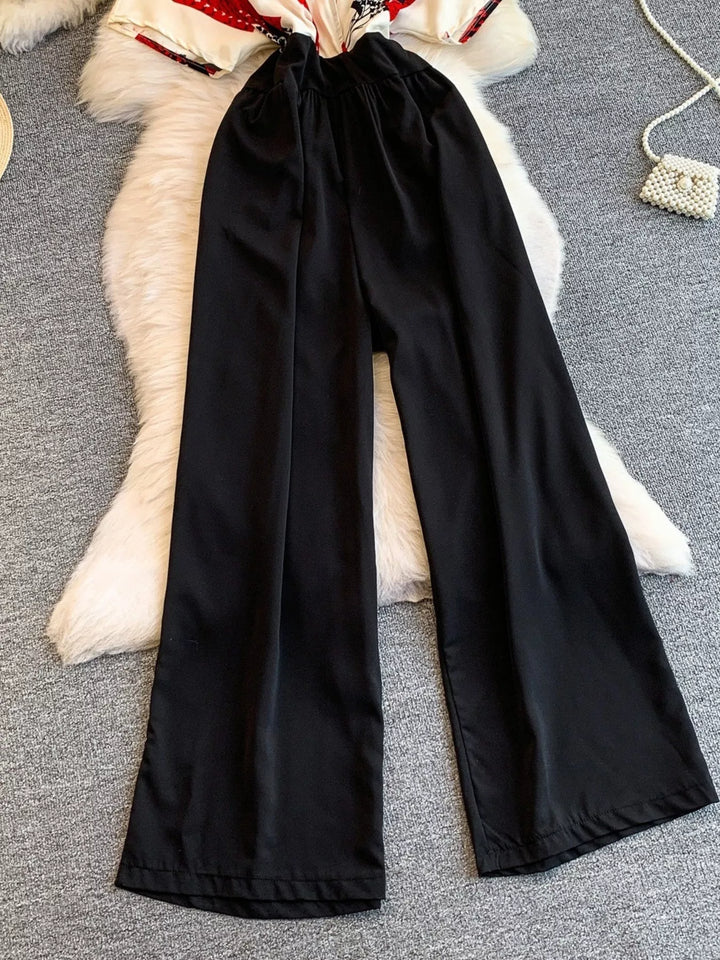 Printed Wide Leg Jumpsuit