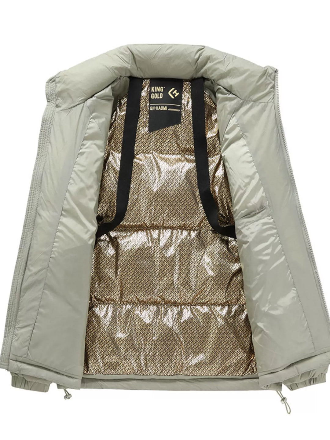 Men's Plus Size Zip Up Padded Puffer Jacket