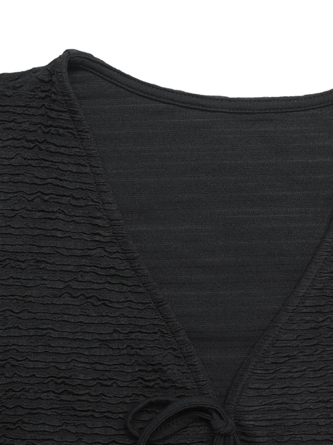 Tie Front V-Neck Blouse