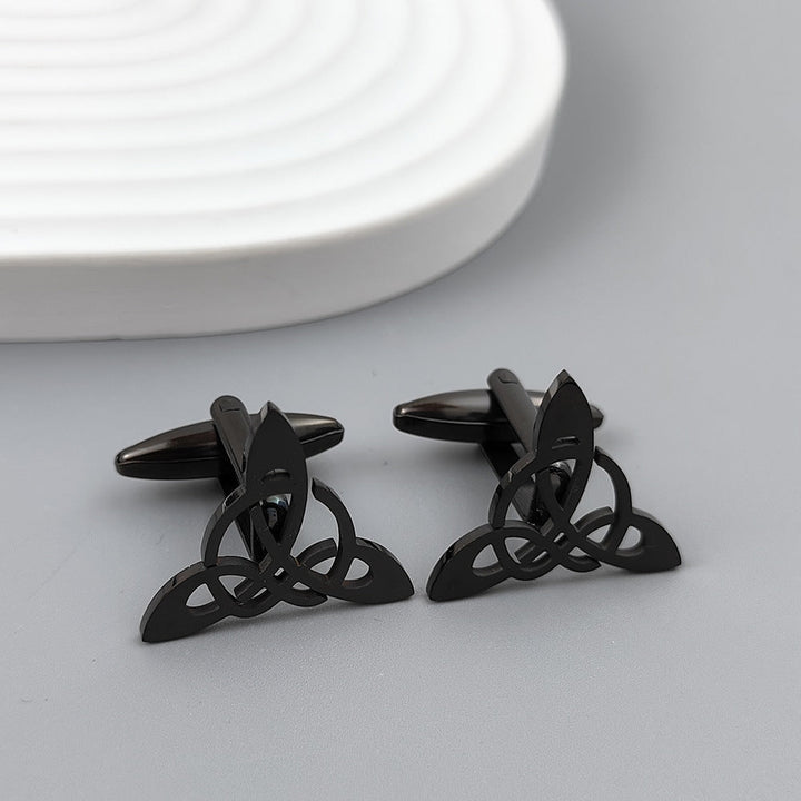 Geometric Triangle Symmetrical Hollow Men's Suit Cufflinks