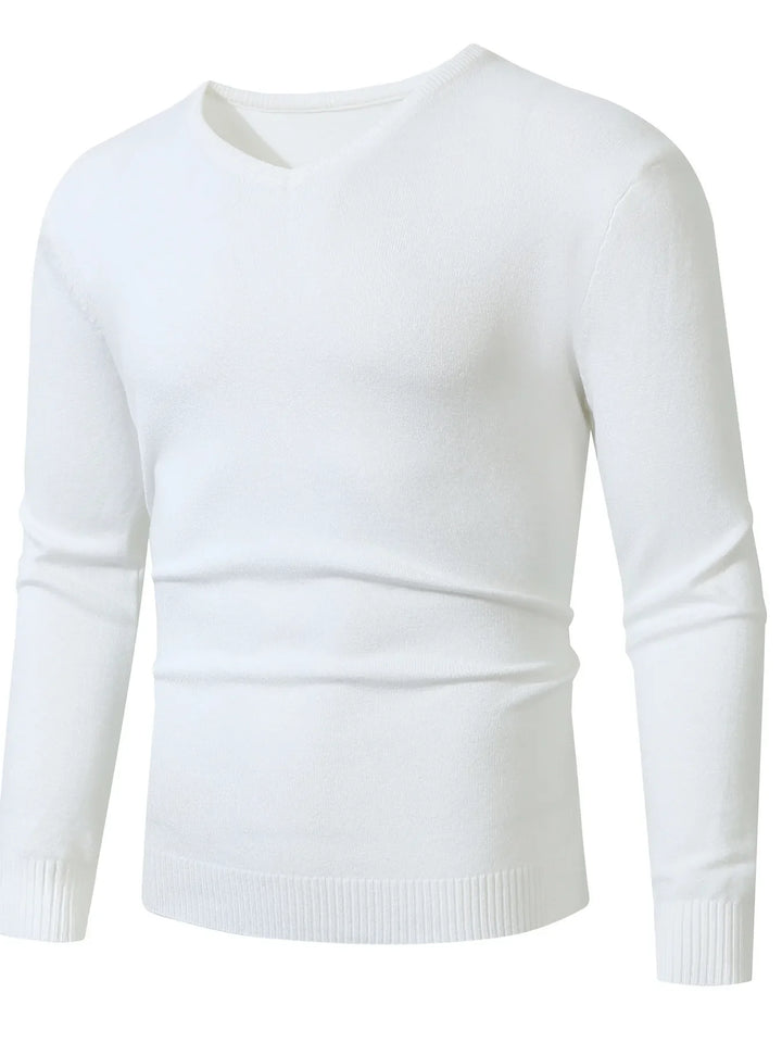 Men's Full Size Ribbed Hem Long Sleeve Sweater Plus Size