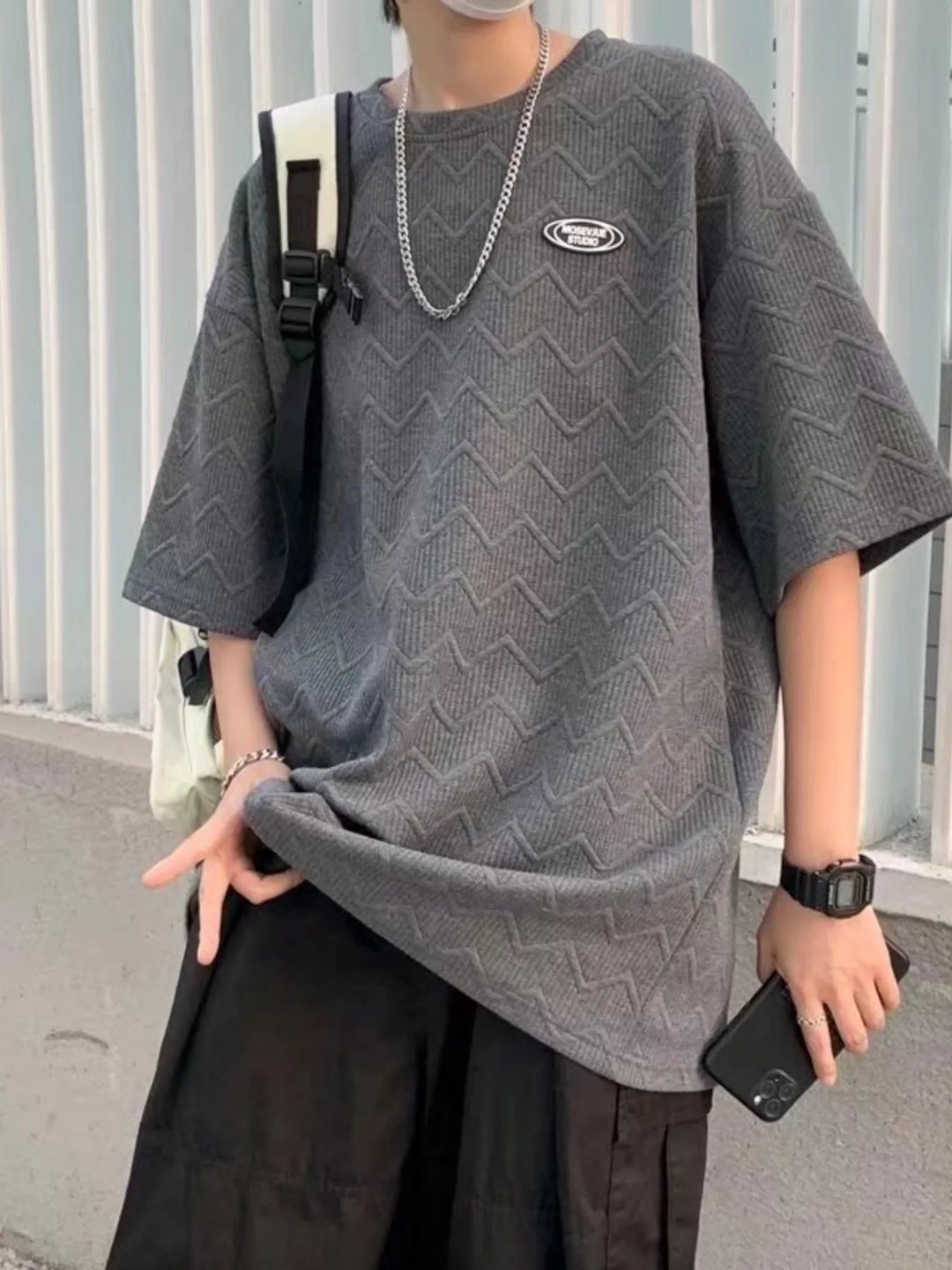 Men's Full Size Round Neck Half Sleeve T-Shirt Plus Size