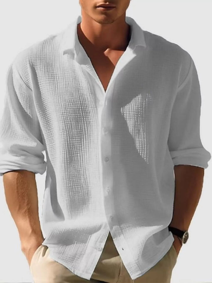 Men's Full Size Button Up Long Sleeve Shirt Plus Size