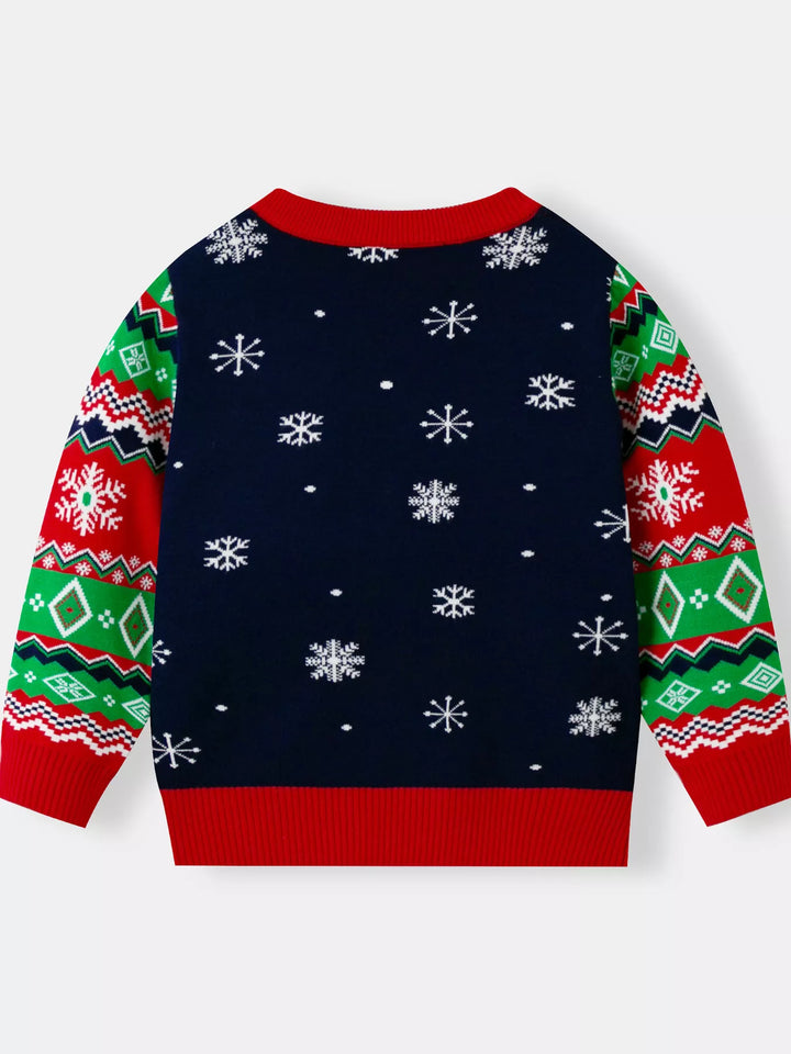 Children's Christmas Tree Round Neck Sweater