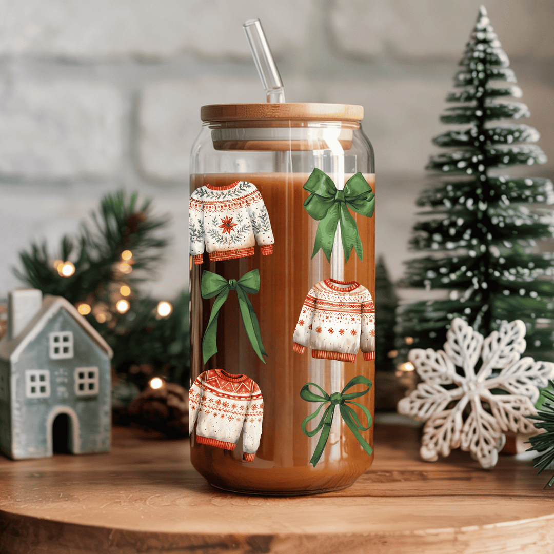 Ugly Sweater Social Club Glass Cup